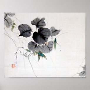 Gräshoppare på Kudzu Löv, Watanabe Seitei Poster