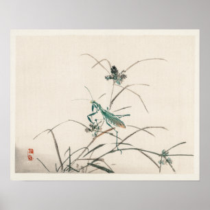 Grashopper by Kōno Bairei (1844-1895) Poster