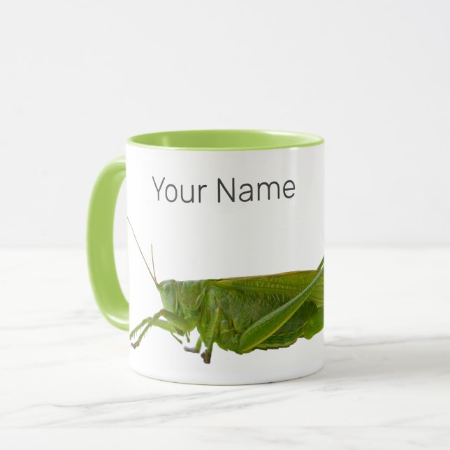 Grashopper eller Hayhorse Retro Insekt Animal Gift Mugg (Framsida vänster)