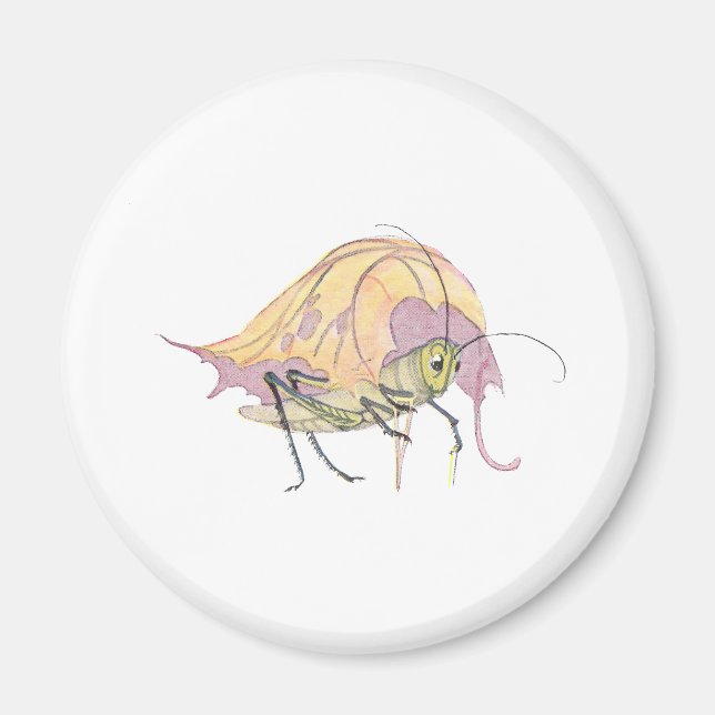 Grashopper Grått med Crutch Magnet (Framsidan)