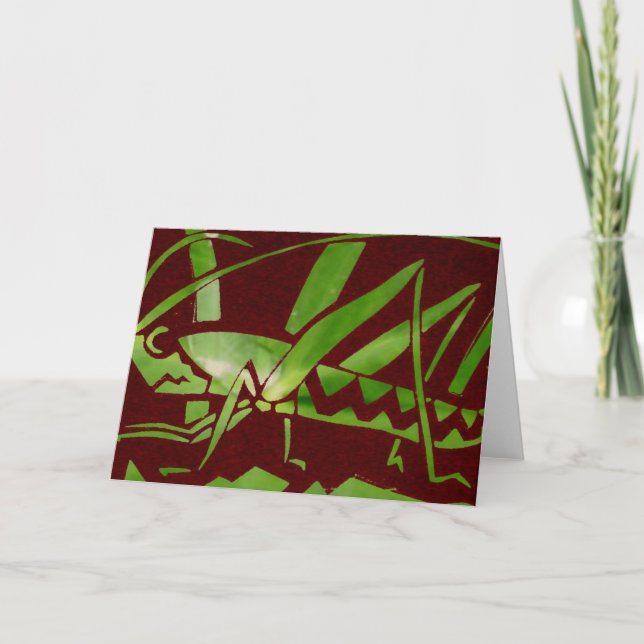 Grashopper Greeting Card Kort (Framsida)
