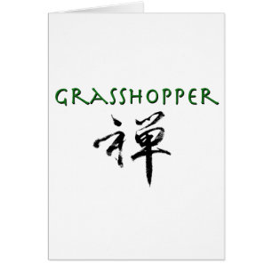 Grashopper med "Zen"-symbol Hälsningskort
