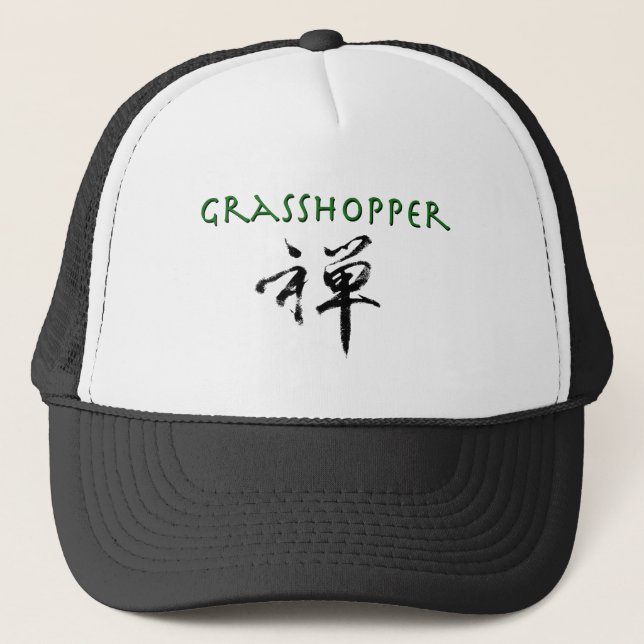 Grashopper med "Zen"-symbol Truckerkeps (Framsida)