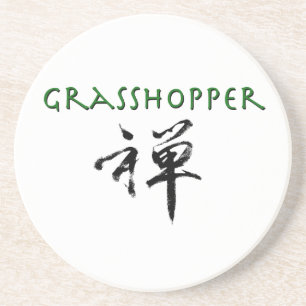 Grashopper med "Zen"-symbol Underlägg Sandsten