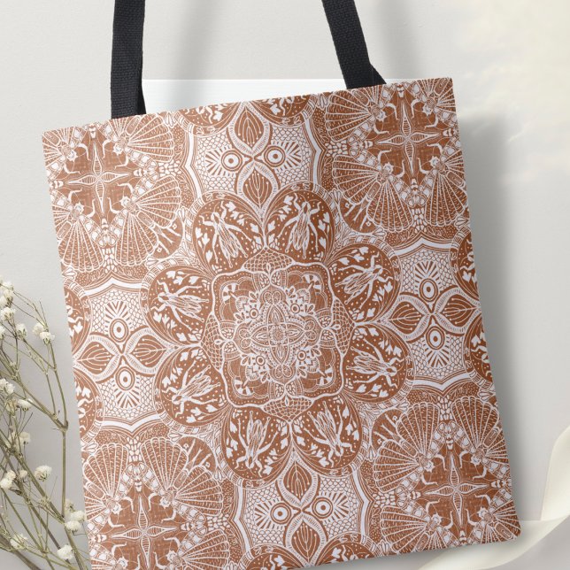 Grashoppers Mandala Tote Bag Tygkasse (Skapare uppladdad)