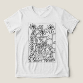gräshoppor med fantasyblommor t shirt