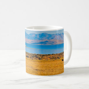 Grasing Buffalo, Underbar Salt Sjö, Utah Kaffemugg