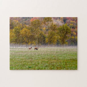Grasing Elk Couple Jigszle Puzzle Pussel
