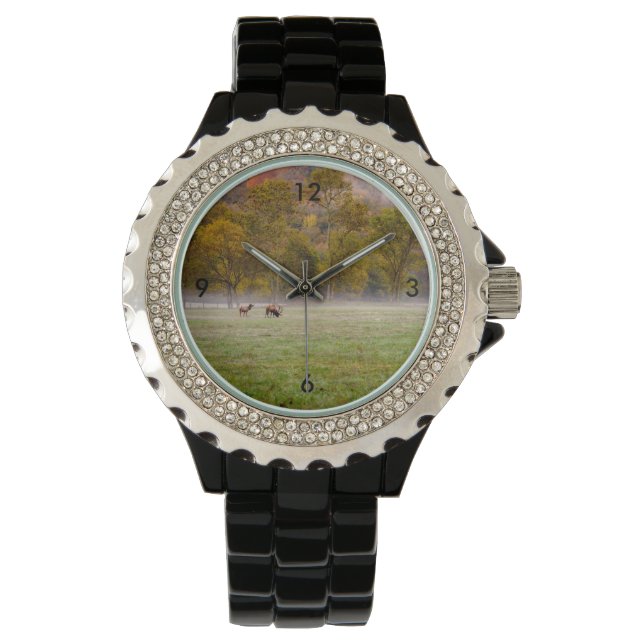 Grasing Elk Couple Watch Armbandsur (Framsida)