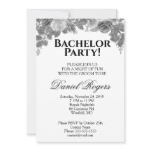 Gråskala av Rosor och Glitter Svärmningparty