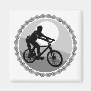 gråskala från bergscykelsågkedja magnet