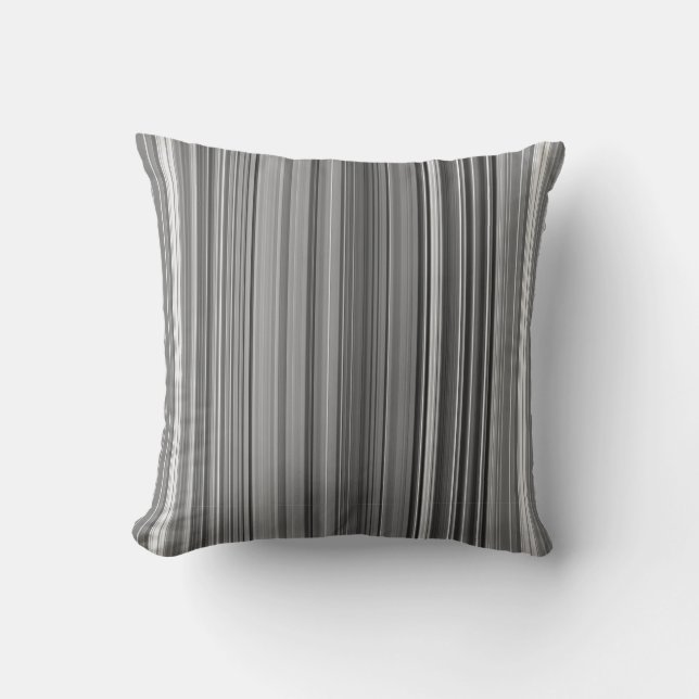 Gråskala Grått Rand Kudde (Framsida)