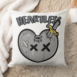 Gråskala Heart & Sword Poster Punk Sten Aesthetic Kudde