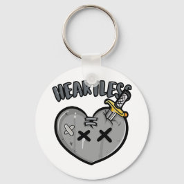 Gråskala Heart & Sword Poster Punk Sten Aesthetic Nyckelring