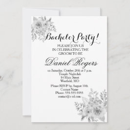 Gråskala lila och blå sällskapsfest inbjudningar