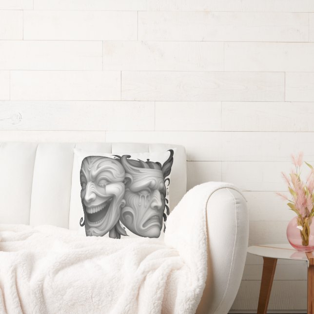 Gråskalagemasker Kudde (Soffa)