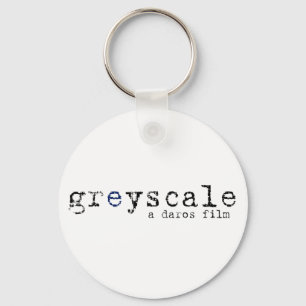 Gråskalakeychain - vit nyckelring