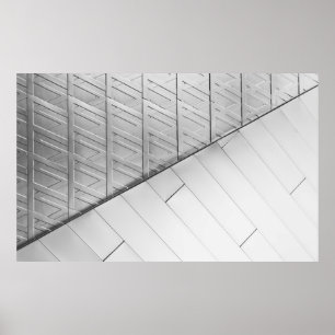 Gråskalefoto av golv poster