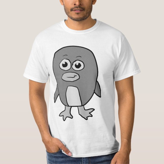 Gråskalepingvin T Shirt (Framsida)