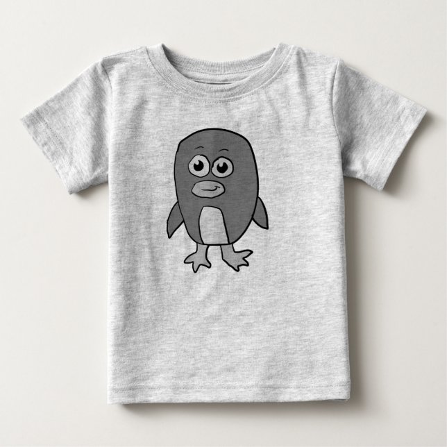 Gråskalig pingvin t shirt (Framsida)