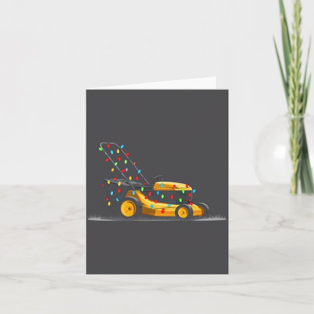 Gräsklippare Jul Grafik Ljus Älskare Klippning  Kort (Framsida)