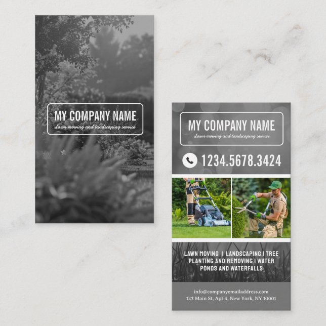 Gräsklippning, Landskapsarkitektur, Gräsomsorgstjä (Fram/baksida)