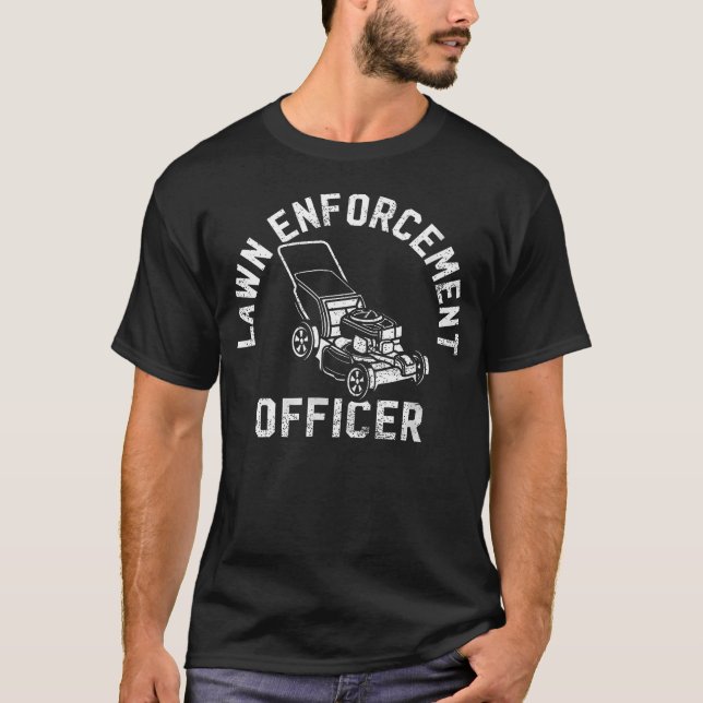 Gräskontrollant Trädgårdsskötsel Roliga Pappor T Shirt (Framsida)