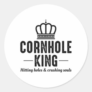 Gräsmatta av Cornhole Bean Bag Toss utomhus Runt Klistermärke
