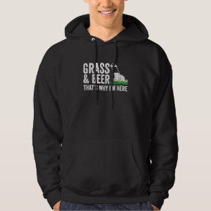  Gräsmatta av gräs och öl Hoodie