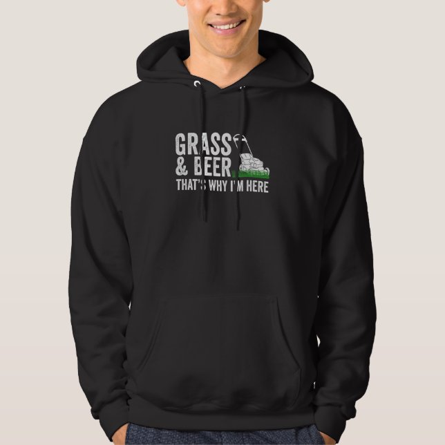  Gräsmatta av gräs och öl Hoodie (Framsida)