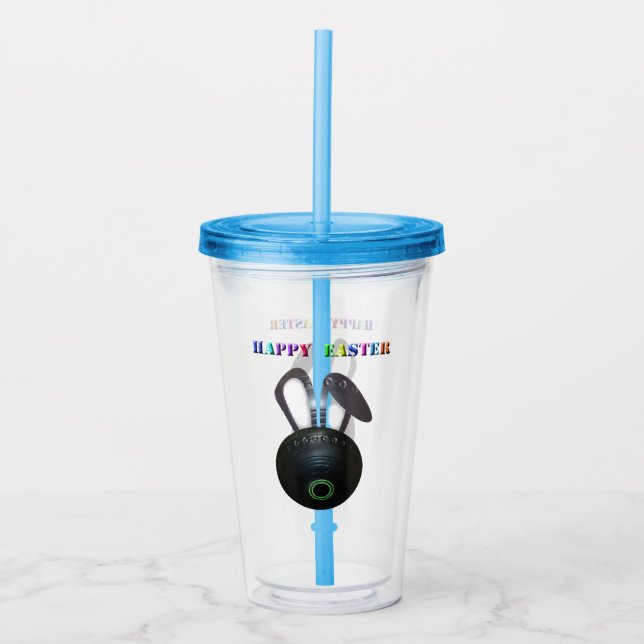 Gräsmatta Bowl Påskhare Take Away Mugg (Framsida)