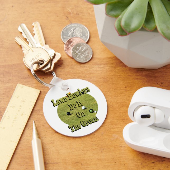 Gräsmatta Bowlers gör det på Grönten, konstig Nyck Nyckelring (Skrivbord)