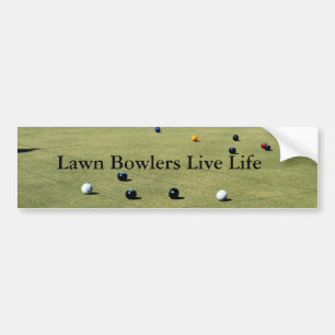 Gräsmatta Bowlers Live Life Bildekal