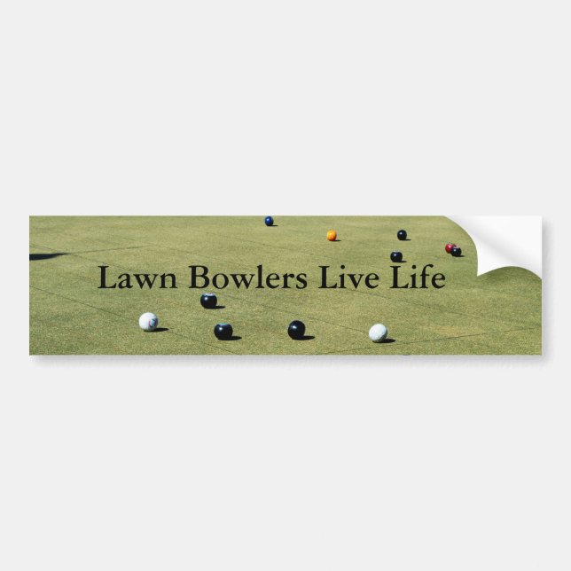 Gräsmatta Bowlers Live Life Bildekal (Framsidan)