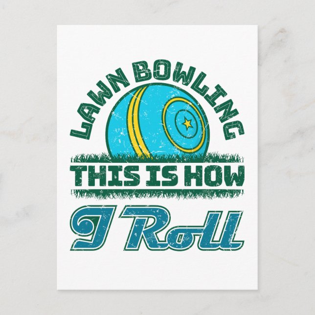 Gräsmatta Bowling Det här är hur jag rullar Vykort (Framsida)