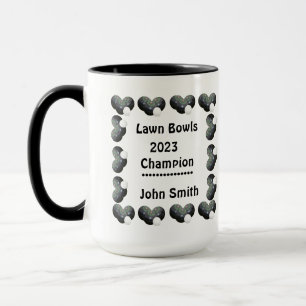 Gräsmatta Bowls 2023 Champion, kaffe Mugg