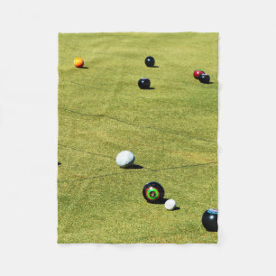 Gräsmatta Bowls Action Game Fleecefilt