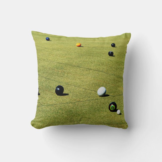 Gräsmatta Bowls Action Kudde (Framsida)
