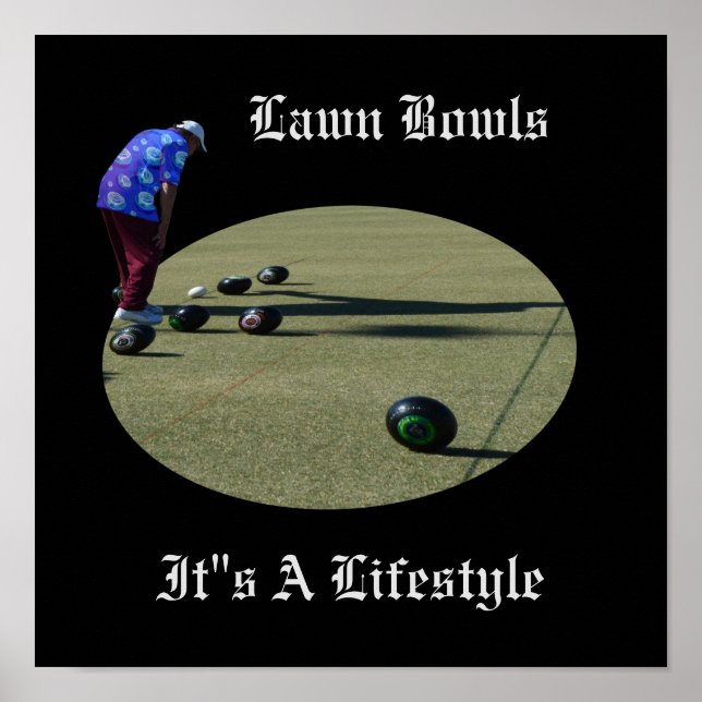 Gräsmatta Bowls är en livsstil. Poster (Framsidan)