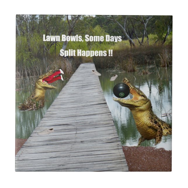 Gräsmatta Bowls Australia Split Happens, Ceramic T Kakelplatta (Framsidan)
