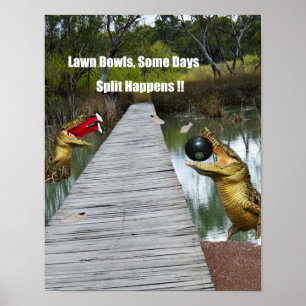 Gräsmatta Bowls Australia Split Happens, Poster