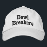 Gräsmatta Bowls Bowl Breakers Team Namn, Broderad Keps<br><div class="desc">Bild är en rolig gräsmatta-skål,  skålbrytare,  team namn för dam</div>