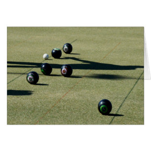 Gräsmatta Bowls Close Call Hälsningskort