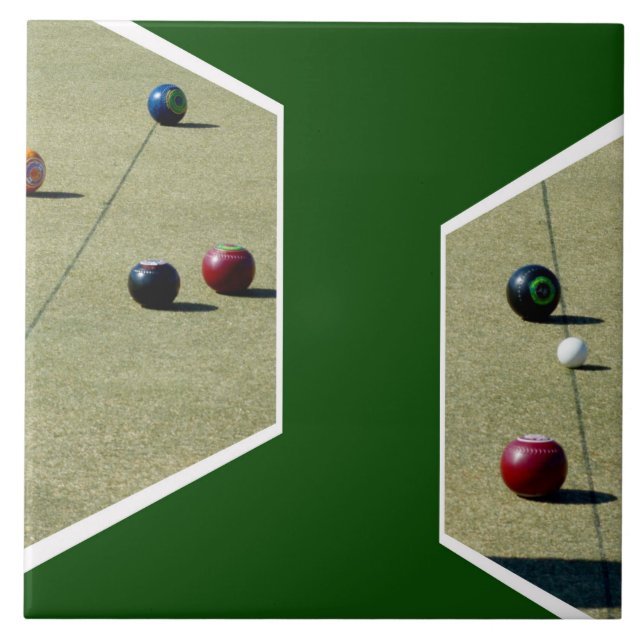Gräsmatta Bowls Dimensional Art Kakelplatta (Framsidan)