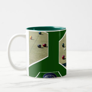 Gräsmatta Bowls Dimensional Art Två-Tonad Mugg