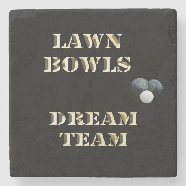 Gräsmatta Bowls Dream Team Stenunderlägg (Framsidan)