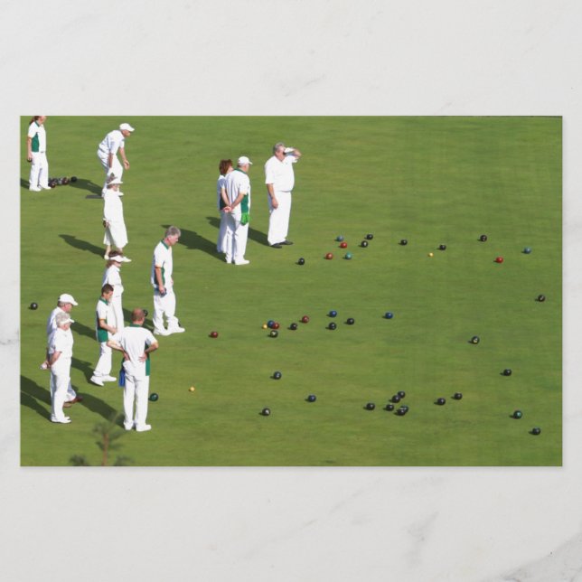 Gräsmatta Bowls England Brevpapper (Framsida)