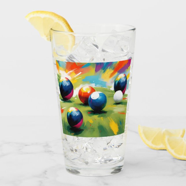 Gräsmatta Bowls Färg Stänk Glaskopp (Framsida Ice)