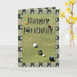 Gräsmatta Bowls Framed Birthday Card Kort