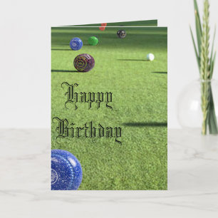 Gräsmatta Bowls Grattis på födelsedagen Kort
